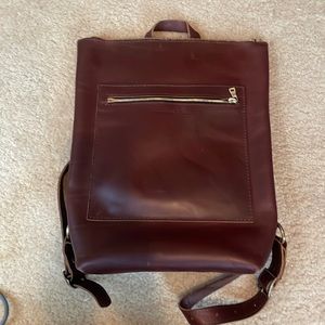 Portland leather laptop bag